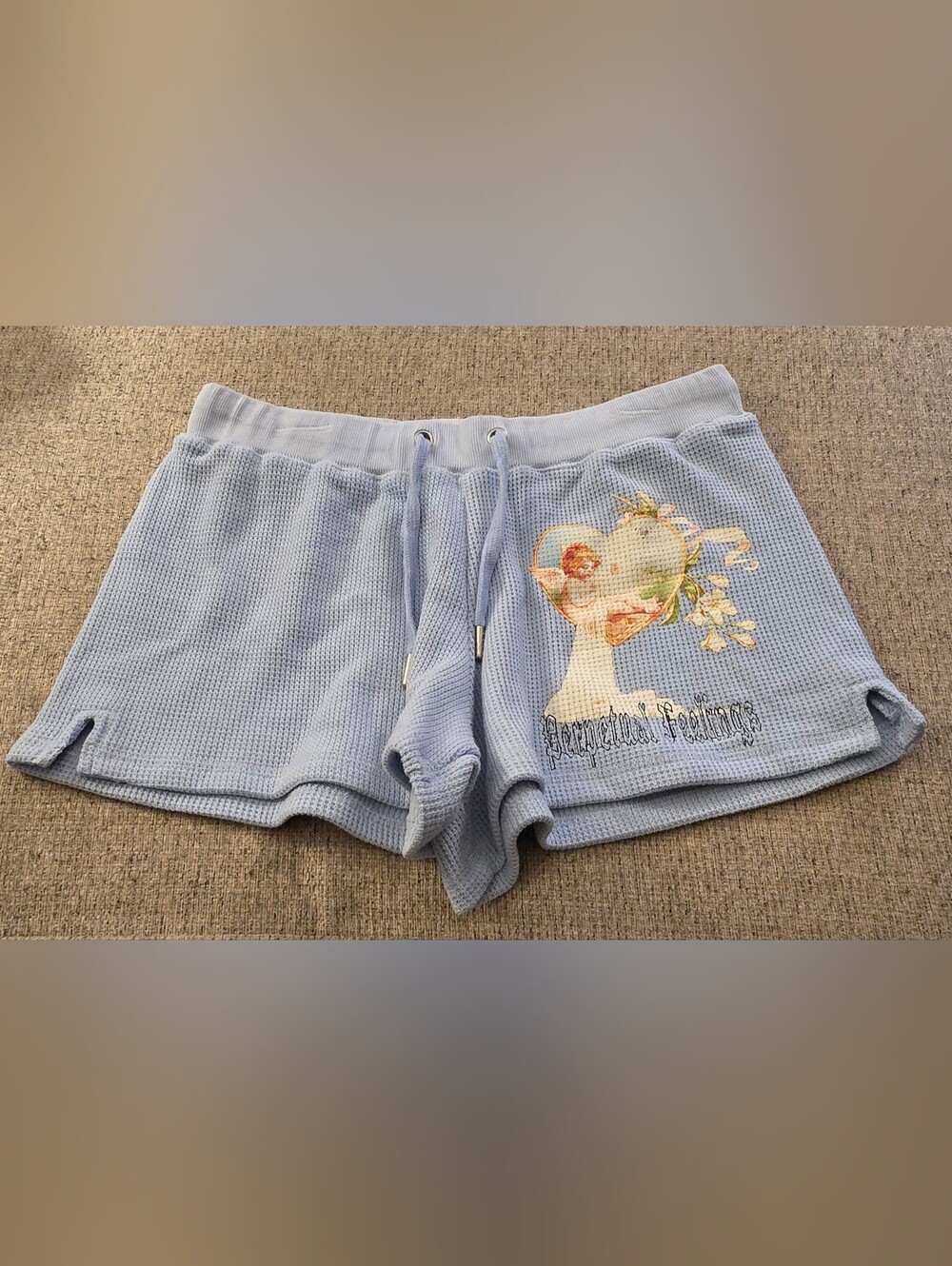 Boys Lie Perpetual Feelings Waffle Knit Shorts Size Medium